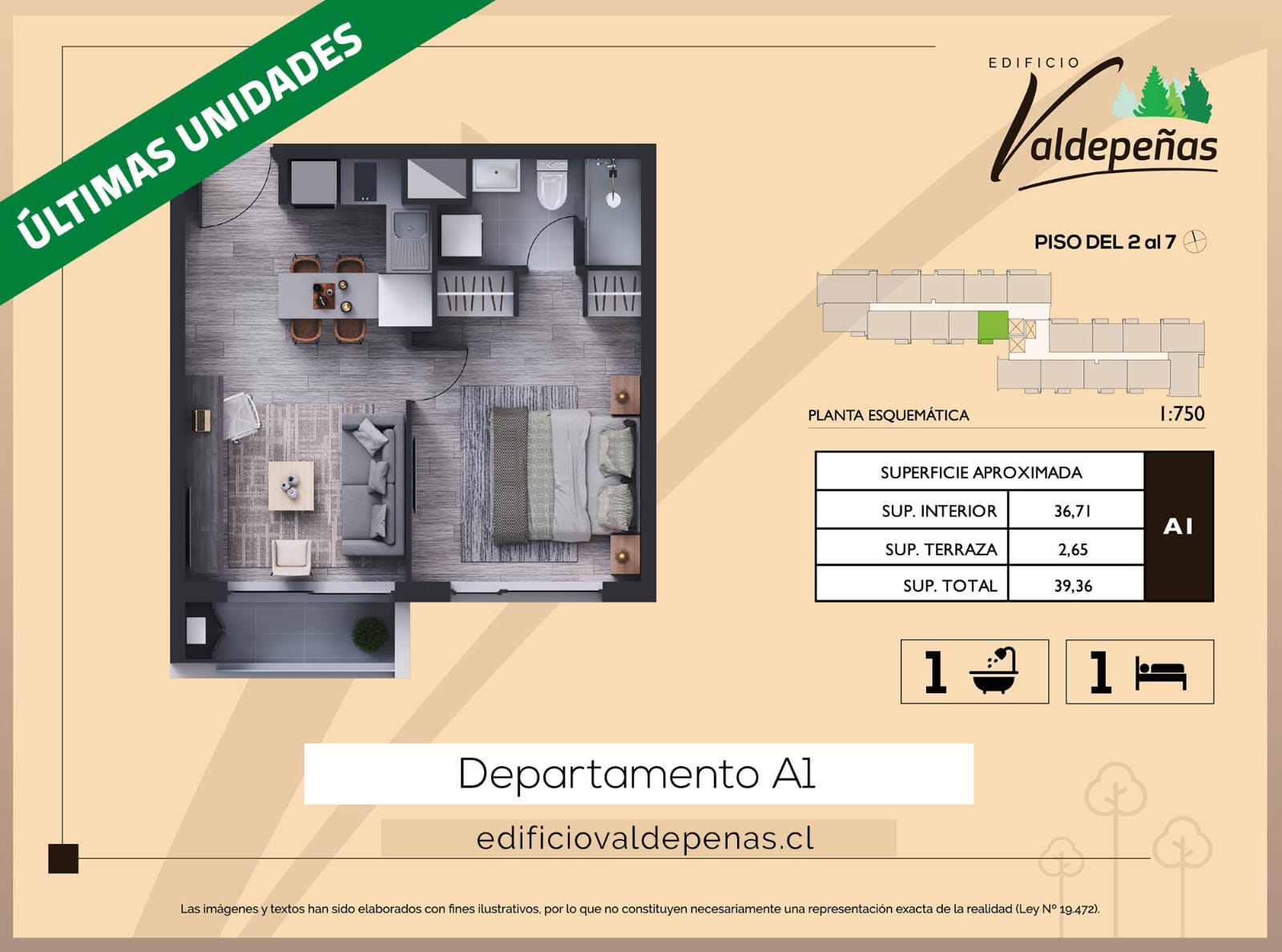 Departamento en edificio Valdepeñas